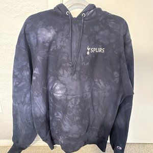 Tottenham Spurs Tie-Dye Embroidered Hoodie (Large)